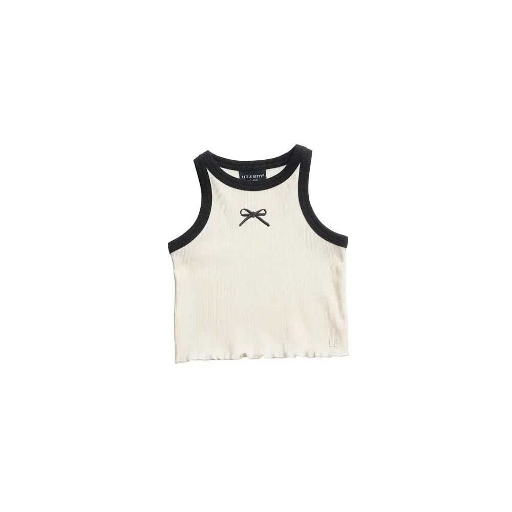 Bow Ribbed Tank - Vanilla - Picture 12 of 12